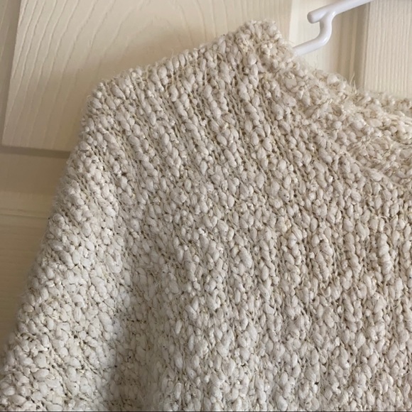 Anthropology Kaisley Cream Sweater with Gold Thread - Picture 3 of 4